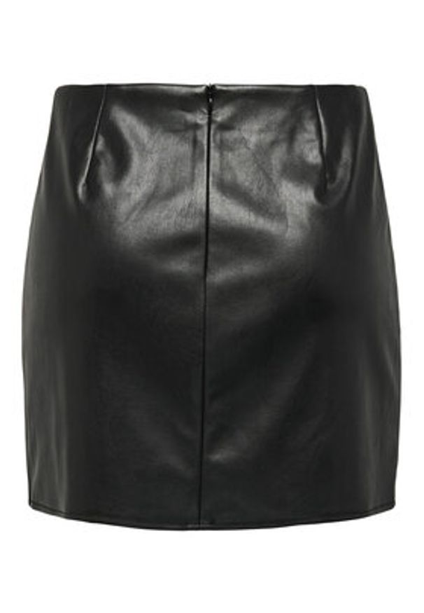 only - ONLY Spódnica z imitacji skóry 15267185 Czarny Regular Fit. Kolor: czarny. Materiał: skóra