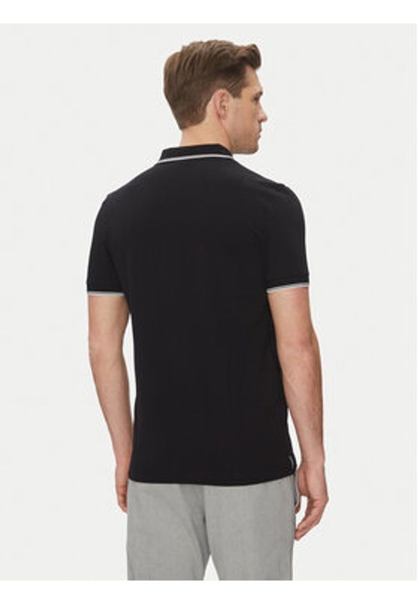 JOOP! Jeans Polo 15 JJJ-04Agnello 30045613 Czarny Modern Fit. Typ kołnierza: polo. Kolor: czarny. Materiał: bawełna