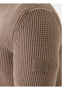 JOOP! Jeans Kardigan Hajoros 30047664 Beżowy Modern Fit. Kolor: beżowy. Materiał: bawełna