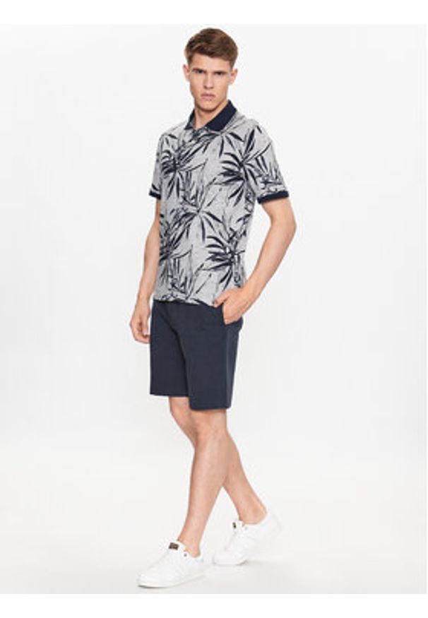 Jack & Jones - Jack&Jones Polo Crayon 12230268 Szary Standard Fit. Typ kołnierza: polo. Kolor: szary. Materiał: bawełna