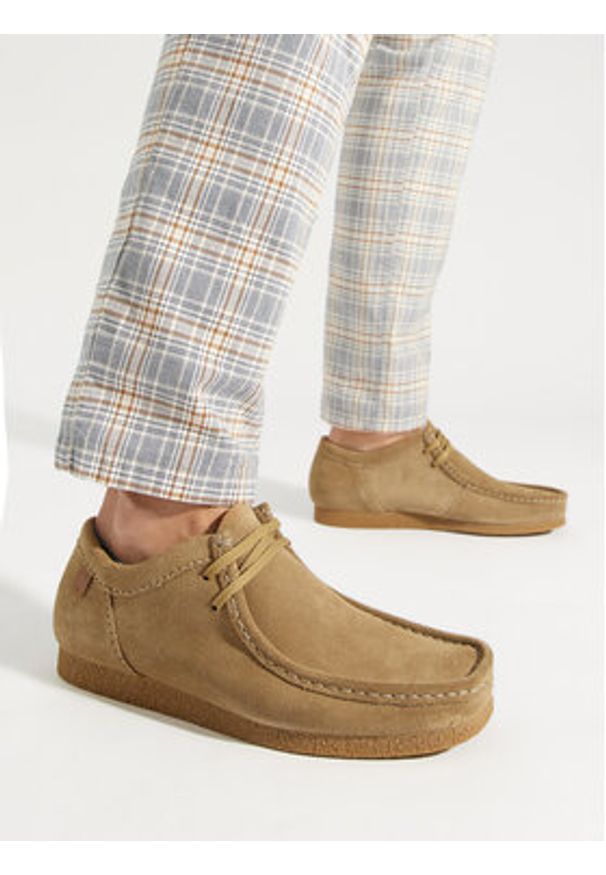 Clarks Mokasyny Shacre Ii Run 26159434 Brązowy. Kolor: brązowy. Materiał: skóra