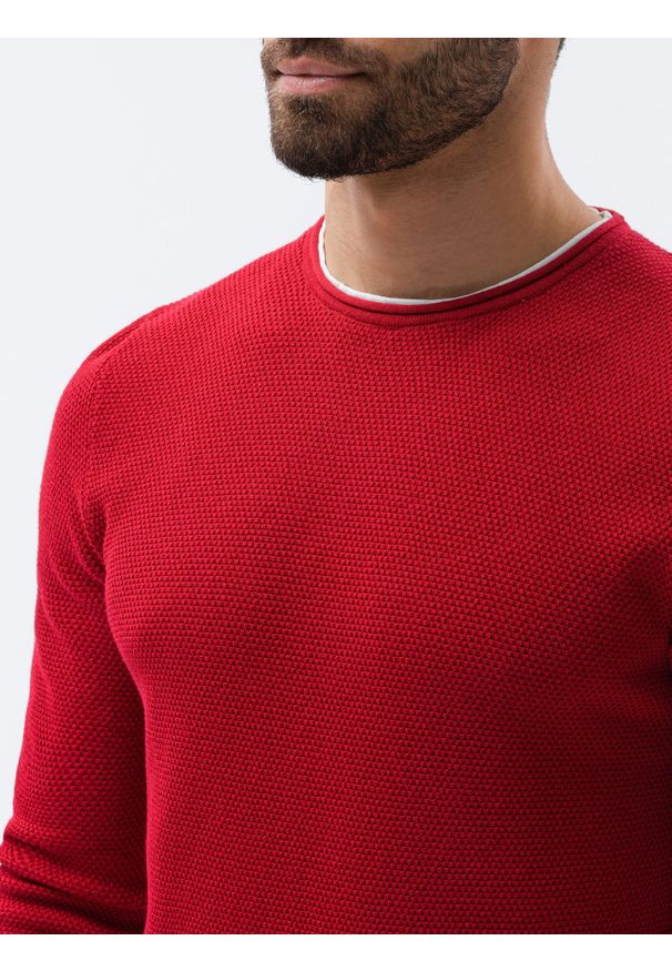 Czerwony sweter Ombre Clothing elegancki, na co dzień