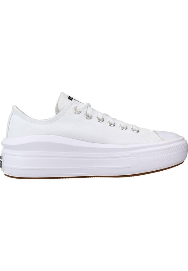 Trampki Converse Chuck Taylor All Star Move OX, Kobiety. Kolor: biały. Materiał: materiał. Model: Converse All Star. Sport: skateboard