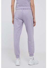 Calvin Klein Jeans spodnie dresowe kolor fioletowy gładkie. Kolor: fioletowy. Materiał: dresówka. Wzór: gładki #4