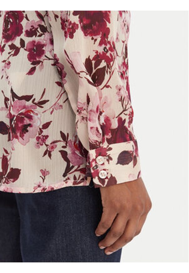 Guess Koszula W6RH73 WDW82 Beżowy Regular Fit. Kolor: beżowy. Materiał: syntetyk