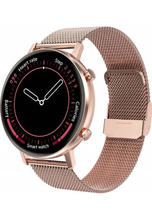 Smartwatch Bakeeley E05 Różowe złoto. Rodzaj zegarka: smartwatch. Kolor: różowy, wielokolorowy, złoty