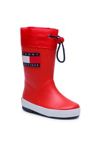 TOMMY HILFIGER - Tommy Hilfiger Kalosze Rain Boot T3X6-30766-0047 M Czerwony. Kolor: czerwony