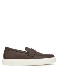 Calvin Klein Sneakersy Moccasin Lth Unlined HM0HM01813 Brązowy. Kolor: brązowy. Materiał: skóra #1