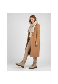 Botki damskie Vinceza, trzewiki na obcasie z eko skóry i zapinane na suwak, beżowe, 87722-BE. Okazja: na spacer, na co dzień. Zapięcie: sznurówki. Kolor: beżowy. Materiał: dzianina, skóra, materiał. Sezon: zima, jesień. Obcas: na obcasie. Styl: casual, elegancki. Wysokość obcasa: średni #7