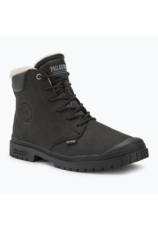 Buty Palladium SP20 Cuff Leather Waterproof WL black. Kolor: czarny. Styl: sportowy. Sport: turystyka piesza