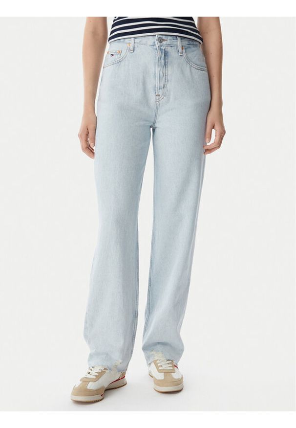 Tommy Jeans Jeansy Layla DW0DW23036 Niebieski jasny Slim Fit. Kolor: niebieski
