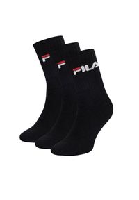 Fila Zestaw 3 par wysokich skarpet unisex F9505-AW24 (3-pack) Czarny. Kolor: czarny. Materiał: bawełna
