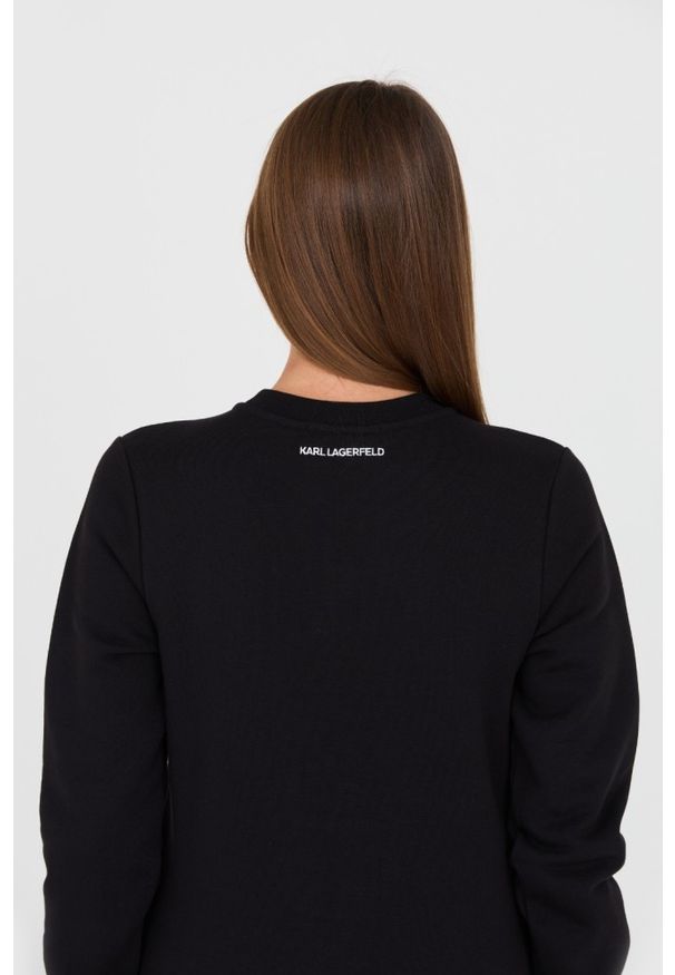 Karl Lagerfeld - KARL LAGERFELD Czarna damska bluza Ikonik 2.0, Rozmiar M. Kolor: czarny