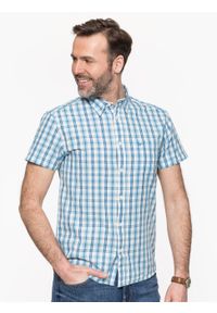 Wrangler - MĘSKA KOSZULA WRANGLER SS 1 PKT SHIRT PARISIAN BLUE W5M44MX96 112130229