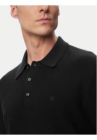 Calvin Klein Polo LV04LG313G Czarny Regular Fit. Typ kołnierza: polo. Kolor: czarny. Materiał: bawełna #3
