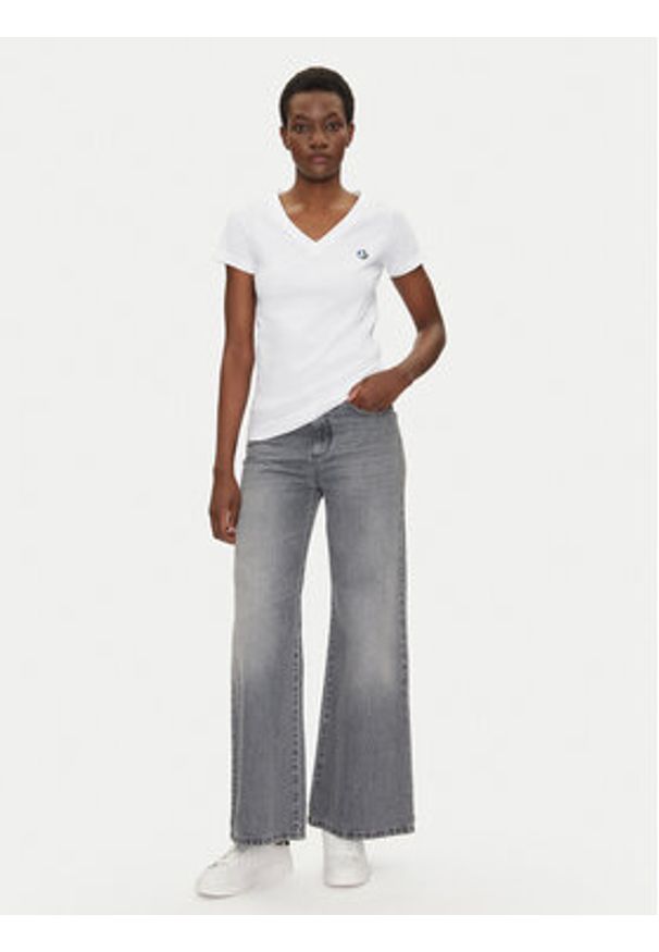Karl Lagerfeld Jeans T-Shirt A2W17097 Biały Regular Fit. Kolor: biały. Materiał: bawełna