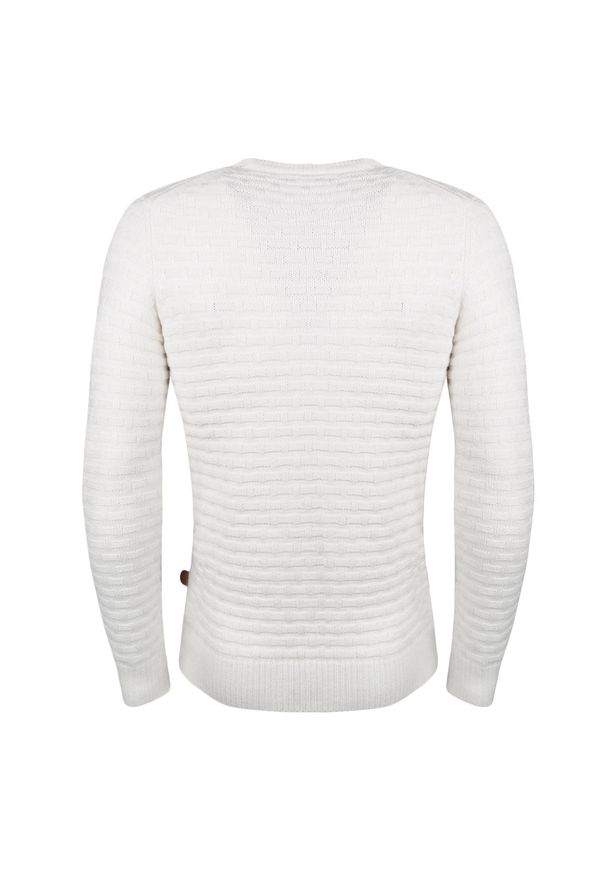 Xagon Man Sweter "Finezza" | 1&B0218 | Mężczyzna | Kremowy. Okazja: na co dzień. Kolor: kremowy. Materiał: poliamid, akryl. Wzór: aplikacja. Styl: casual