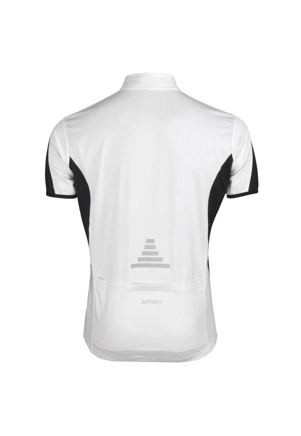 SPIRO - Męska Kurtka Bikewear Full Zip Performance Jacket. Kolor: biały, wielokolorowy, czarny
