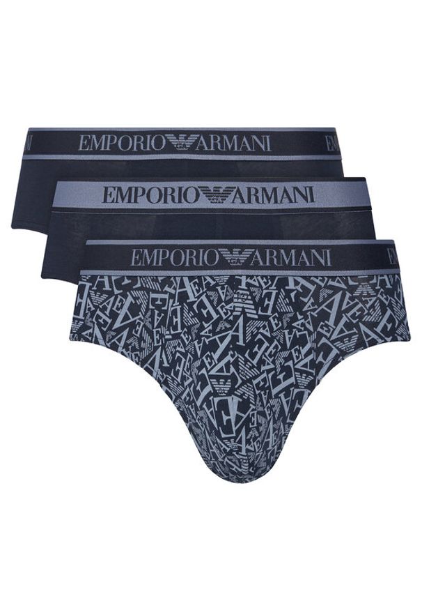 Emporio Armani Underwear Komplet 3 par slipów EM000369 AF10779 MB089 Granatowy. Kolor: niebieski. Materiał: bawełna
