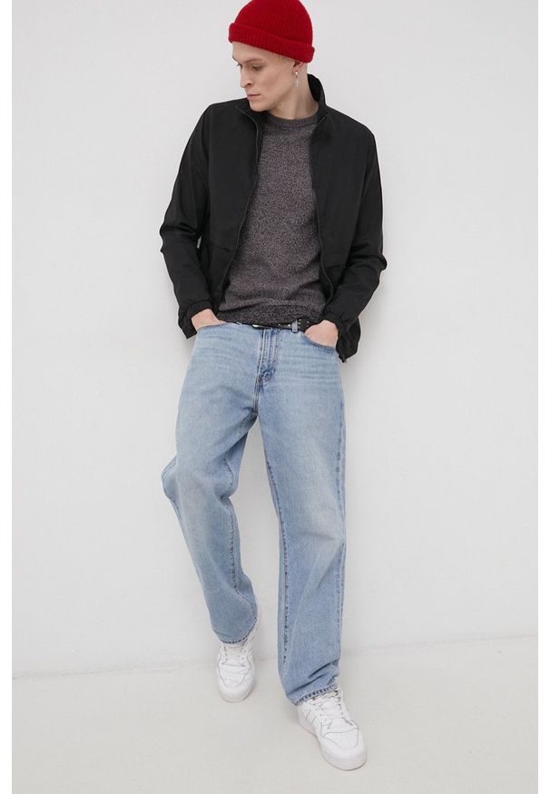 Only & Sons Sweter bawełniany męski kolor szary. Okazja: na co dzień. Kolor: szary. Materiał: bawełna. Długość rękawa: raglanowy rękaw. Styl: casual