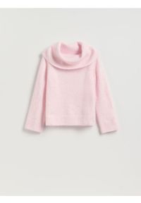 Reserved - Sweter z wełną alpaki - pastelowy róż. Kolor: różowy. Materiał: wełna #1