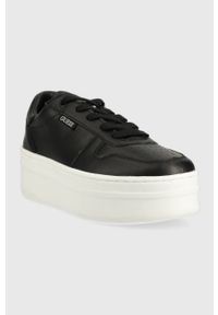 Guess sneakersy LIFET kolor czarny FL6LIF LEA12. Kolor: czarny. Materiał: skóra, guma. Obcas: na platformie #5