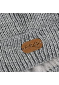 Zimowa czapka dziewczęca PaMaMi - Jasnoszary. Kolor: szary. Materiał: poliamid, akryl. Sezon: zima #2