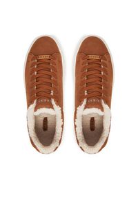 Guess Sneakersy FMFBAN LEP12 Brązowy. Kolor: brązowy. Materiał: skóra, zamsz #4