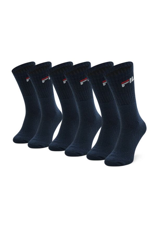 Fila Zestaw 3 par wysokich skarpet unisex F9505 Granatowy. Kolor: niebieski. Materiał: materiał