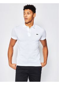 Lacoste Polo PH4012 Biały Slim Fit. Typ kołnierza: polo. Kolor: biały. Materiał: bawełna