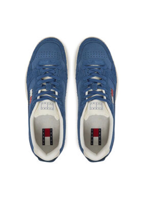 Tommy Jeans Sneakersy Tjm Cupsole Suede EM0EM01568 Niebieski. Kolor: niebieski. Materiał: skóra, zamsz