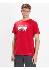 columbia - Columbia T-Shirt Thistletown Hills 1990764 Czerwony Regular Fit. Kolor: czerwony. Materiał: bawełna
