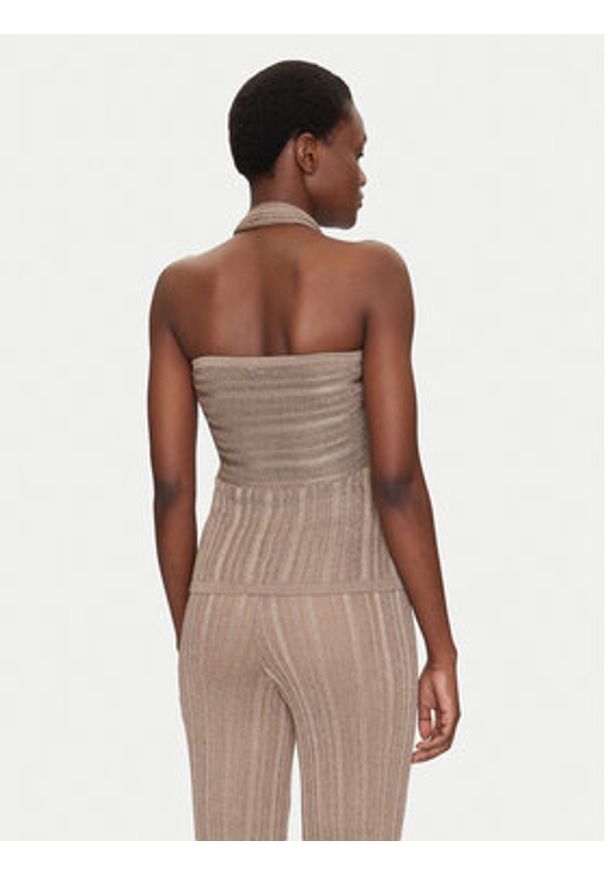 Marciano Guess Top 5GGR16 5811Z Beżowy Slim Fit. Kolor: beżowy. Materiał: syntetyk