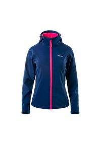 Hi-tec - Damska Kurtka Softshell Caria II. Kolor: wielokolorowy, różowy, niebieski. Materiał: softshell