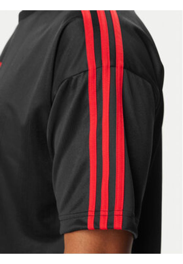 Adidas - adidas T-Shirt adicolor Jacquard KD5831 Czarny Loose Fit. Kolor: czarny. Materiał: syntetyk