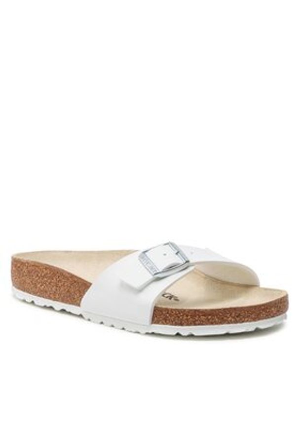 Birkenstock Klapki Madrid Bs 40731 Biały. Kolor: biały. Materiał: skóra
