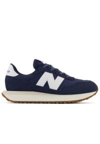 Buty New Balance GS237PD - granatowe. Okazja: na co dzień. Zapięcie: sznurówki. Kolor: niebieski. Materiał: guma, materiał, syntetyk. Szerokość cholewki: normalna