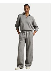 Polo Ralph Lauren Spodnie dresowe 211977959004 Szary Wide Leg. Kolor: szary. Materiał: bawełna