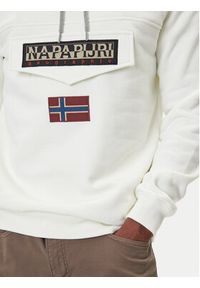 Napapijri Bluza Burgee Wint 4 NP0A892T Beżowy Regular Fit. Kolor: beżowy. Materiał: bawełna #4