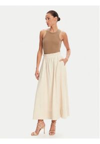 YAS Spódnica maxi Flaxy 26036370 Beżowy Regular Fit. Kolor: beżowy. Materiał: wiskoza #6