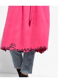 Ermanno Firenze - ERMANNO FIRENZE - Różowy płaszcz z wełny. Kolor: wielokolorowy, fioletowy, różowy. Materiał: wełna #3