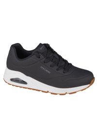 skechers - Buty sportowe Sneakersy damskie, Skechers Uno-Stand on Air. Kolor: czarny, biały, wielokolorowy. Materiał: materiał, poliester, syntetyk, guma. Sport: turystyka piesza