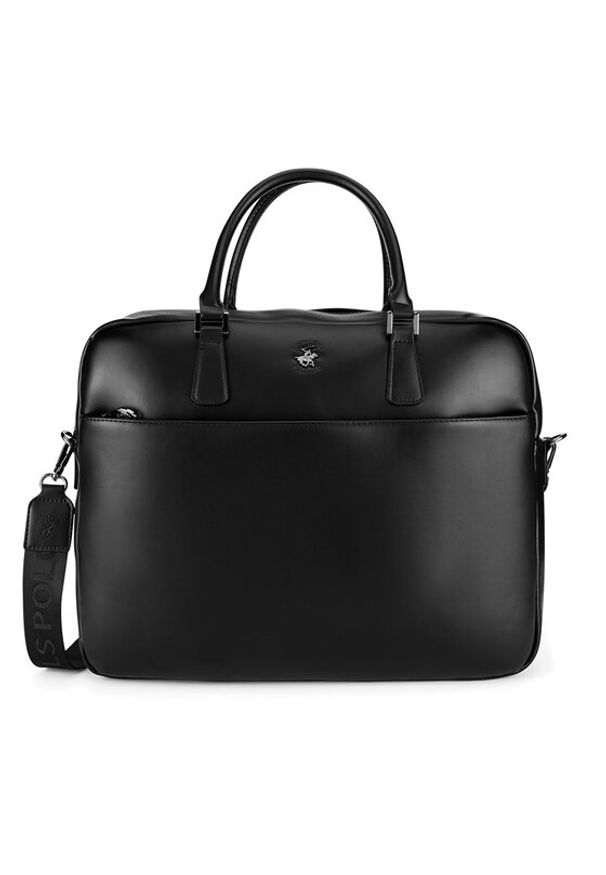 Beverly Hills Polo Club Torba na laptopa CWBEO-BHPC-L-016-07. Czarny. Kolor: czarny. Materiał: skóra