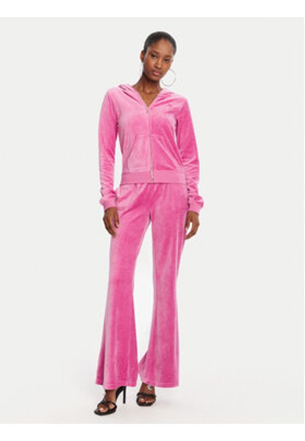 Juicy Couture Bluza Robyn JCSEBJ007G Różowy Slim Fit. Kolor: różowy. Materiał: bawełna