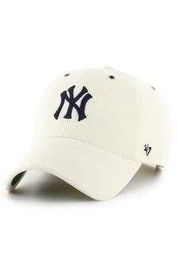 47 Brand Czapka z daszkiem MLB New York Yankees Thin Cord ’47 Clean Up B-TCDCU17IWS Écru. Materiał: bawełna, materiał