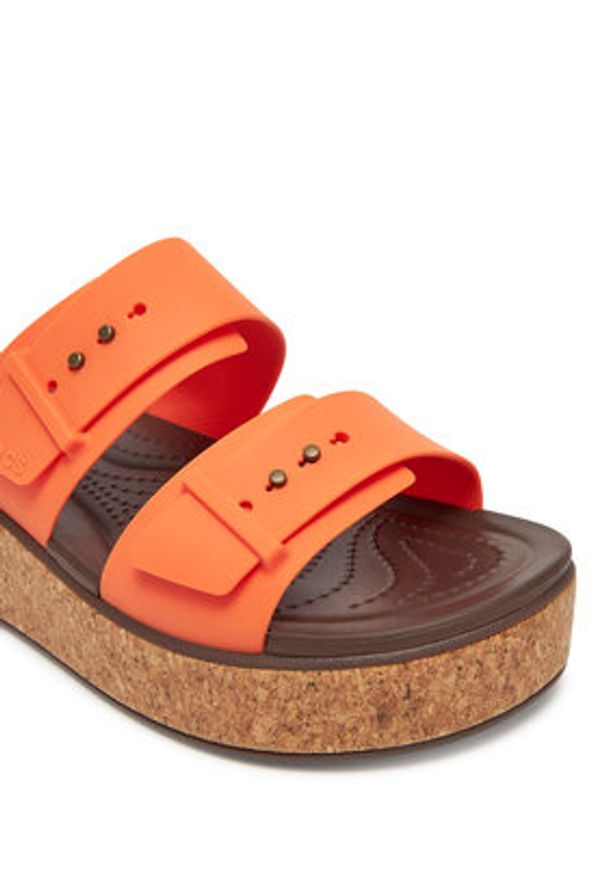 Crocs Klapki Brooklyn Cork Buckle 211252 Pomarańczowy. Kolor: pomarańczowy