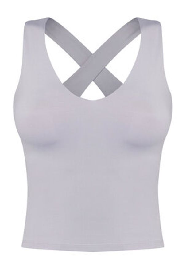 GIRLFRIEND COLLECTIVE - Girlfriend Collective Top Zoe 1024 Fioletowy Slim Fit. Kolor: fioletowy. Materiał: syntetyk