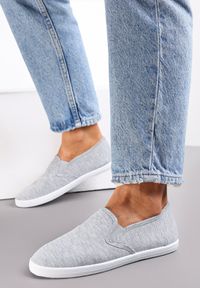 Born2be - Szare Tenisówki Materiałowe na Płaskiej Podeszwie Ediany. Kolor: szary. Materiał: materiał. Obcas: na płaskiej podeszwie #5
