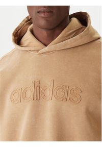 Adidas - adidas Bluza JY2791 Beżowy Loose Fit. Kolor: beżowy. Materiał: bawełna