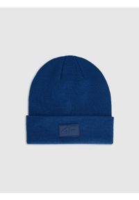4f - 4F Czapka beanie uniseks - granatowa Uniwersalny. Kolor: niebieski. Materiał: syntetyk, materiał. Sezon: zima. Styl: klasyczny, sportowy, casual